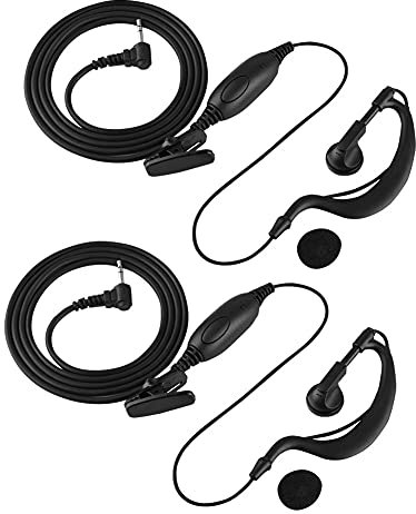 2 Pezzi Walkie Talkie Cuffie, Auricolari Radio a Due Vie Singolo Pin Cuffie per Walkie Talkie Adatto a 2,5mm Singolo Pin Jack