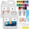 Nicpro Epoxy Resin Kit 72 oz/ 2160 ml, Clear Resin and Hardener Bubble Free, No Yellowing with 16 Mica Powder, Measuring Cups and More, Resin Supplies for Crafts, Jewelry Making, DIY, Beginners