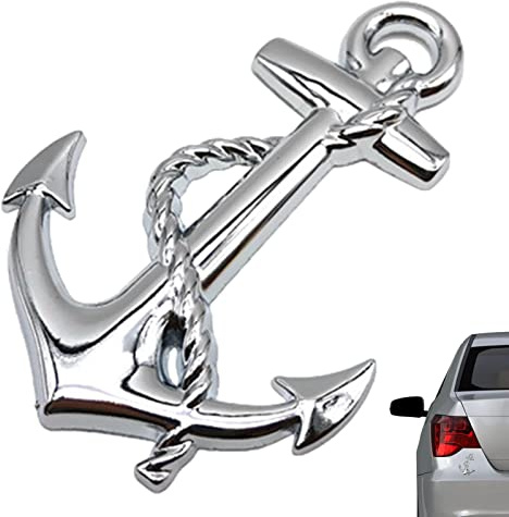 Schiff Anker Metall Autoaufkleber | Metall Seiten-Logo Heck-Logo Türaufkleber Auto Boot Körper dekorativ - Karosserie-Stoßstangen-Aufkleber Anker-Aufkleber für Universalautos