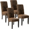 TecTake® Lot de 4 Chaises de Salle à Manger Moderne Chaise Ergonomique Confortable Chaise Design en Cuir synthétique Meuble Salon avec Pieds en Bois pour Salle à Manger, Salon, Coiffeuse, Chambre