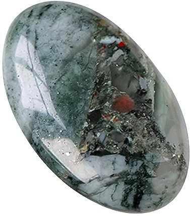 Decorhome Natürliche polierte Steine | Ovaler Massagestein, roter Blutstein, Taschenkristalle,Natürliche polierte Taschenkristalle, Energiesteine, Heimdekoration für ausgleichende Ohrringe