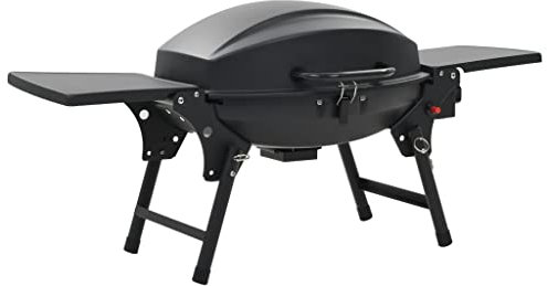 Kitchen & Dining-Portable Gasgrill mit Kochzone Black-Home & Garden