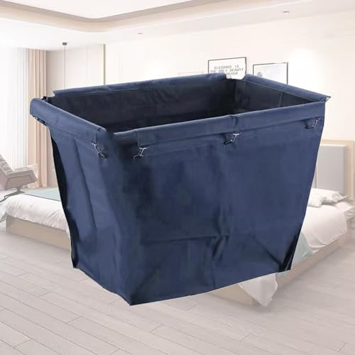 Carrello Portabiancheria per Biancheria Commerciale Grande con Ruote, Cesto per Biancheria con Ruote e Sacco Interno Rimovibile, per Hotel, Ospedali, Capacità di Carico 80 Kg ( Color : Blue , Size : C
