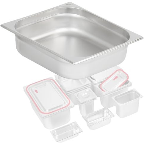 Mahlzeit Récipient GN 2/3 | Hauteur 100 mm | Différentes tailles disponibles | Récipient gastronomique | Récipient gastronorme | Récipient chauffant pour plats à rôtir