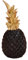 Tuzsocr Ananas Deko Statuen,Dekofigur für Wohnzimmer Schreibtisch deko (Schwarz, S)