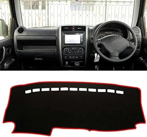 PUCHEN - Auto-Armaturenbrett-Abdeckung Armaturenbrett-Matte Sonnenschutz schützt Teppich blendfrei LHD - passt für Suzuki Jimny 1998 2000 2001 2002 2003 2004-2018