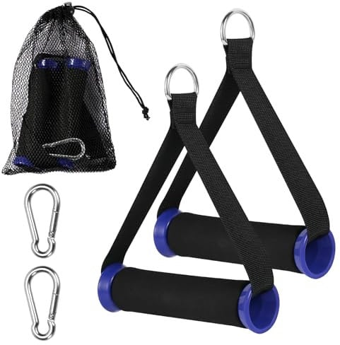 NQEUEPN 2pcs Heavy Duty Exercise Handles, Workout Resistance Band Handle, Thicken Tricep Cable Weight Machine Pulley Handles, Pull Attachments Gym Accessories