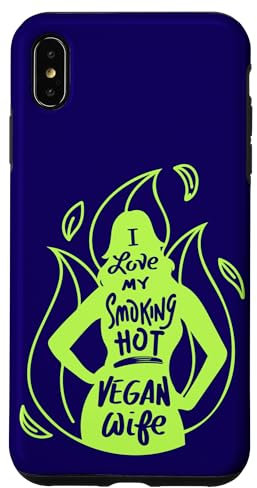 Vegans Veganismus Lustiges Zitat I Love My Smoking Hot Vegan Wife Hülle für iPhone XS Max