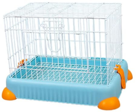 perfk Hasenkäfig, Hasenstall für den Innenbereich, leicht zu reinigender Käfig, Kleintierkäfig, Meerschweinchenkäfig für Igel, Chinchillas, Kaninchen, BLAU