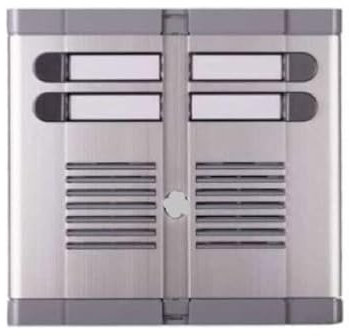 Pulsantiera citofonica in alluminio 4posti 2file 725/204