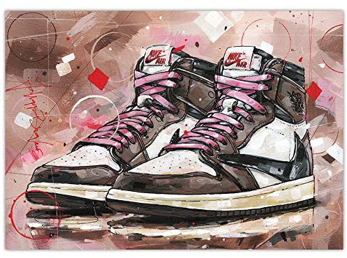 Jos Hoppenbrouwers Jordan 1 High Travis Scott Poster, 42 x 29,7 cm (A3)