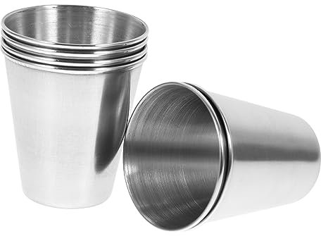 PRETYZOOM 6piezas Vasos De Cerveza y Agua Acero Inoxidable Unidades para Fiestas y Cócteles Ligeros y Duraderos