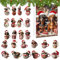 2024 Weihnachten Dackel Adventskalender, Niedlicher 2D Hund Adventskalender 2024, Spielzeug Adventskalender 2024, 24 Tage Weihnachten Countdown Kalender, Dackel Spielzeug Adventskalender