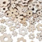 KYSUN 100 Stück Holz Blumen Scheiben, Holzblumen Scheiben, Holz Streuteile, Holzdeko zum Basteln, Holzblumen zum Bemalen, Deko Blumen aus Holz, Holzblumen Deko für DIY Handwerk Scrapbooking