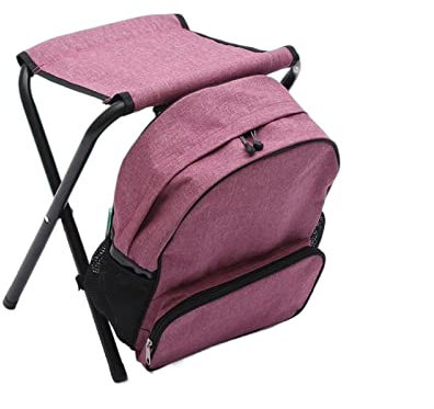 HXZJUIKL Angelstuhl Angelsitz Kompakter Campinghocker Multifunktionaler Abnehmbarer Rucksack Klapphocker mit Tasche für Wandern Strand Grillen Gartenreisen