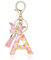 Shirene Schlüsselanhänger,Anfangsbuchstaben A Schlüsselanhänger Mädchen Rosa Harz Alphabet Schlüsselanhänger mit Schmetterlinge Geschenk Rucksack Tasche Charm Zubehör für Damen Mädchen Freundin