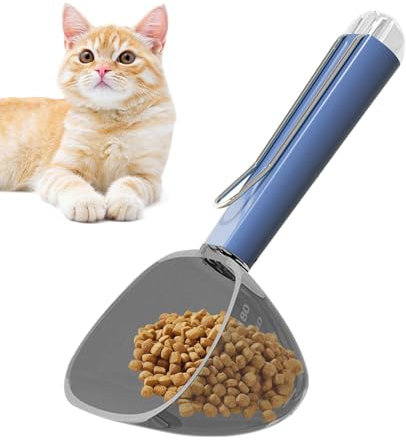 Cuillère à nourriture pour chien - Verre doseur de nourriture pour chat - Cuillère doseuse portable pour nourriture pour chien - Poignée confortable - Cuillère à nourriture pour chat