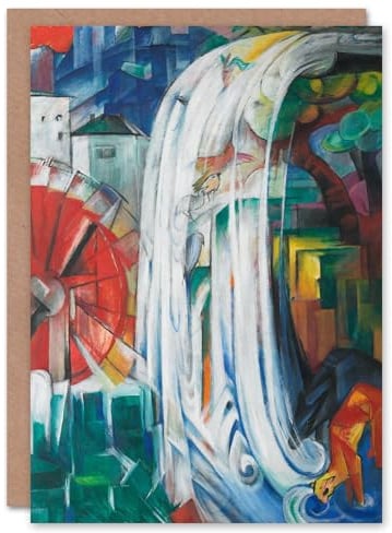 Artery8 Franz Marc Art Card The Bewitched Mill Colourful Painting