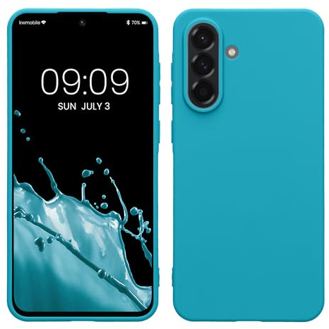kwmobile Case for Samsung Galaxy A56 5G Case - Soft Cover - Shockproof TPU Material - Wireless Charging - Cool Glacier