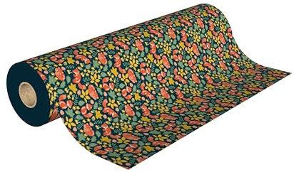 Rouleau Papier Cadeau 0,7 x 50 m | Motif Renard Enfant | Fabriqué en France | Emballage Cadeau Anniversaire, Noël, Fêtes