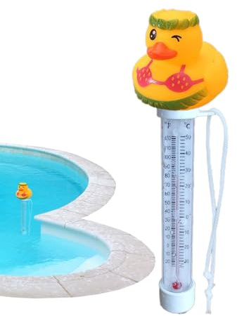 Thermomètre de piscine - Jauge de température de l'eau de piscine facile à lire | Dispositif de de la température de l'eau flottante | 7,87 pouces de calibre trempé pour baignoire