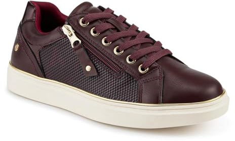 Pavers Wide Womens Wide Fit Zip & Lace Trainers with Grip Sole | Autumn Winter Collection | Trainer