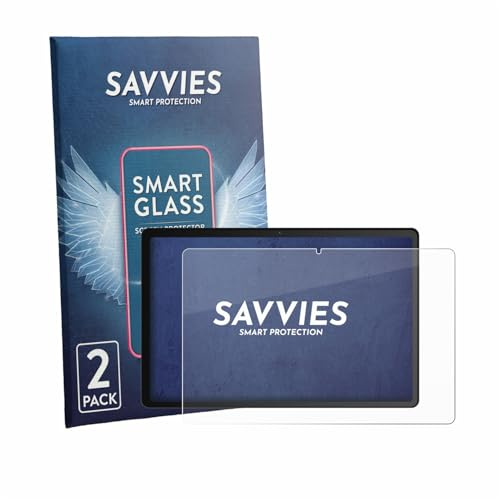 Savvies 2 Stück Panzer Schutz Glas für Whitedeer WHTG1301 10.1 9H Schutzfolie HD, Blasenfrei, Anti-Fingerabdruck, Stoßfest, Displayschutz