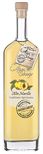 Alpenschnaps | Fasslagerung | 1 x 500 ml | Marille | pures Alpenglück im Glas | 41,8 % vol.