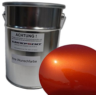 Lackpoint 1 litre de peinture à base d'eau prête à l'emploi pour Toyota 4R8 Orange métallisé