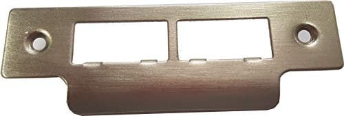 Satin Stainless Steel Strike Plate for Door Frames Plated Finish 114mm Long Square Edge