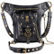 Segater Gothic Steampunk Gürteltasche, Männer und Frauen Drop Beinbeutel Armpackung Bauchtasche Schulter-Gürteltaschen Geldbörse Pouch Bag Schwarzer Rucksack Outdoor-Wanderrucksack.