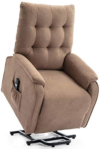 CHARLBURY FABRIC RISE RECLINER ARMCHAIR ELECTRIC LIFT RISER CHAIR (Brown)