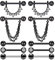 incaton 14G Piercing Téton Mamelon en Acier Chirurgical Anneaux de Langue Téton Mamelon Bijoux de Piercing Femme Homme (5 Paires - Noir)