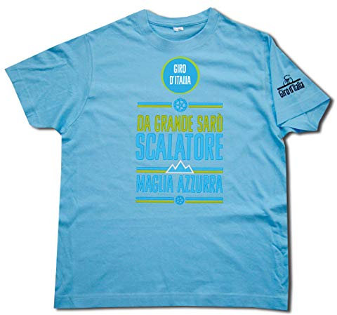 Giro Italia Scalatore8 T-Shirt, Azzurro, 8 Anni Unisex-Bambini