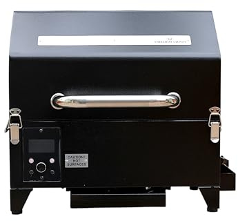 Portable Electric Smoker Grill by Freedom Stoves – 12V/120V Pellet BBQ for Camping, Tailgating & Backyard | Digital Control, Dual Probes, 8.5LB Hopper