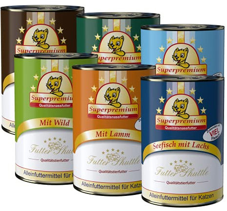 Sparpaket Katzenfutter Nassfutter. 36 Dosen x 400g gemischtes Nassfutter für Katzen in Spitzenqualität
