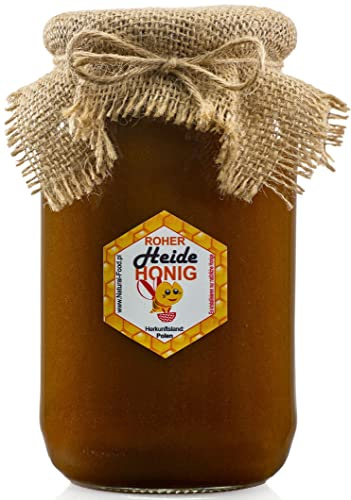 NATURAL FOOD Miel brut - Directement de l'apiculteur - Brut Naturel - Sans Additifs - Non Filtré - Non Filtré ou Chauffé - Idée Cadeau - 11 KG - Miel de Bruyère