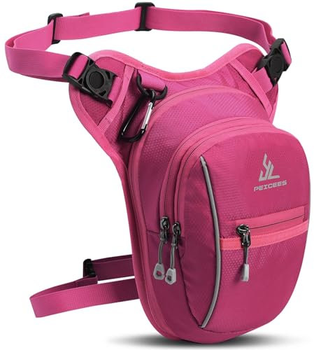 Peicees Beintasche für Herren Bauchtaschen Damen Herren Outdoor Oberschenkeltaschen Motorrad Fahren Crossbody Rucksack