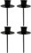 Kerzenhalter aus massivem Metall für Adventskranz - Adventskranzstecker - Kerzenhalter für Adventskranz - Kerzenteller für Adventskranz - Adventskerzenhalter Größe Ø 6 cm/H 16 cm/Stab