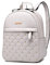 NICOLE & DORIS Zaino da Donna Piccolo Moda Borsa Zaino Donna Pelle PU Casual Daypack Zaini Rivetto Zainetto Donna Impermeabile per Scuola Viaggio Lavoro Shopping Bianco