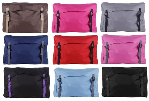 NETPROSHOP Turnier Packsack, große stabile Tasche für Decken und Pflegeartikel, Farbe:Schwarz/Lila