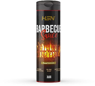 Salsa Barbacoa - 0% Grasa, 100% Sabor - de HSN | 350 g = 35 Tomas por Servicio | Baja en Azúcares y Calorías | Mínimo empleo de aditivos | Tapón Antigoteo | Apto Dietas Veganas, Keto y Sin Gluten
