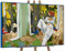 YS-Art Abstrakt Acryl Gemälde auf Leinwand Inspiration handgemalt Wandbilder Wohnzimmer modern Wohndekor Frau mit Wein Bild echte Kunst 120x80 cm