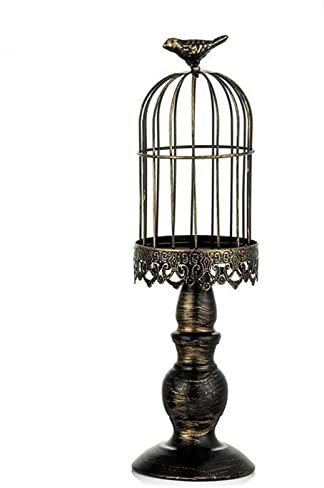 LuminescentDream VogelkäFig Kerzenhalter Aus Metall,Kerzenhalter Vintage,Kerzenlaternen Indoor,Schmiedeeisen Hohl,Altes Handwerk,FüR Wohnzimmer,Party,Hochzeit,Balkon,Garten,Indoor,Geschenke