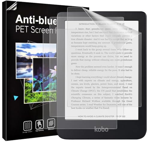 TiMOVO 3 Stück Schutzfolie für Kobo Clara Colour 6 2024/Kobo Clara BW 6 2024/Kobo Clara 2E 6 2022, Premium PET Displayschutzfolie mit vollständiger Abdeckung, Blendfrei, Kratzfest,Blasenfrei - Matt
