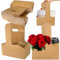Lot de 50 porte-gobelets pour 2 tasses avec poignée pour 2 ou 4 tasses en carton kraft pour livraison de café, boissons, boîte d'emballage florale pour anniversaire, mariage, fête