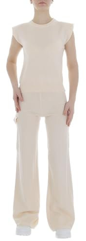 Ital Design Damen Stretch Tunnelzug Anzug Emma&Ashley Gr. M/L Creme