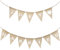 Andibro Just Married Sackleinen Banner, Hochzeit Ammer Banner Just Married Girlande Vintage Wimpelkette für Hochzeit Heiratsantrag Brautdusche Verlobung Party Auto Photo Props Dekoration