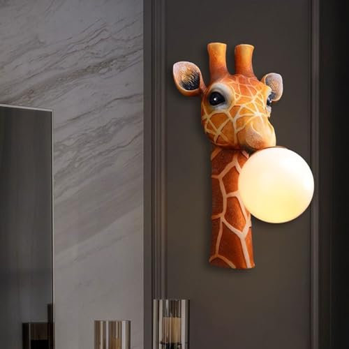 WLBHWL Moderne Harz-Wandlampe In Giraffenform, Tierlampe, Industrielle Retro-Edison-Wandleuchte Für Wohnzimmer, Restaurant Und Andere Kreative Dekorationsbeleuchtung Im Innenbereich