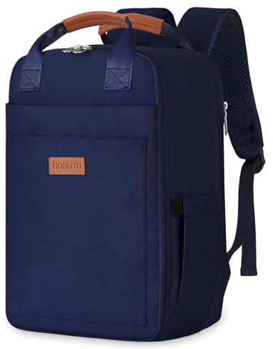 FIORETTO für Ryanair Handgepäck Rucksack 40x20x25 Klein Reiserucksack für Flugzeug Reise Rucksack Travel Backpack Carry on Luggage Schulrucksack mit Separatem 14-Zoll-Laptopfach Herren Damen Blau